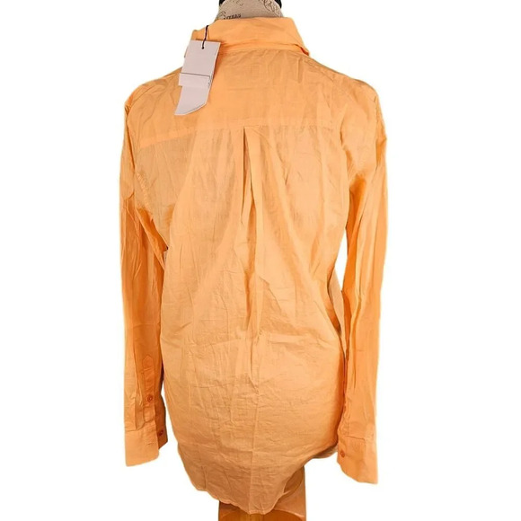 NWT Equipment Femme‎ Womens Peach Essential Long Sleeve Button Down Shirt Small - Picture 2 of 5